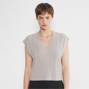 Aritzia - Babaton Emporia Merino Wool Sweater Vest in Heather Chrome